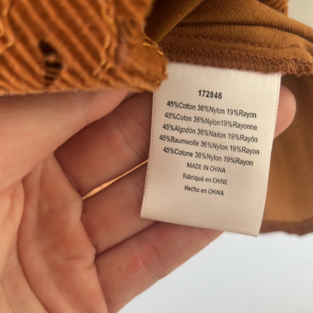 Anthropologie Dolan Left Coast Norah Floral Corduroy Blouse in Camel/Rust Size M - Picture 7 of 7
